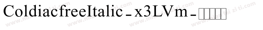 ColdiacfreeItalic-x3LVm字体转换