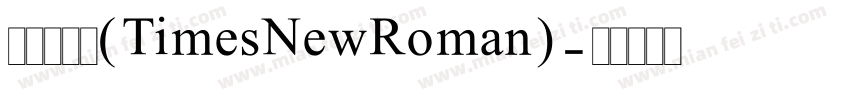 新罗马数字(TimesNewRoman)字体转换