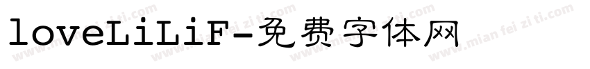 loveLiLiF字体转换