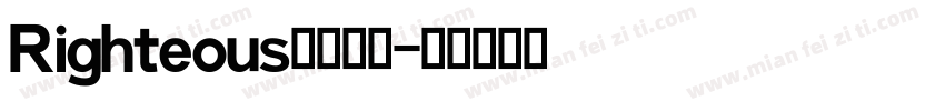 Righteous英文字体字体转换
