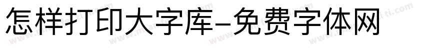 怎样打印大字库字体转换