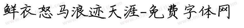 鲜衣怒马浪迹天涯字体转换