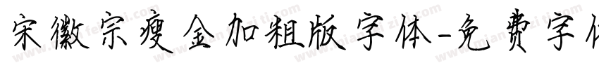 宋徽宗瘦金加粗版字体字体转换