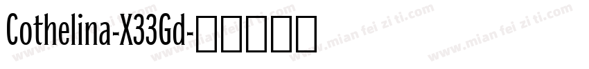 Cothelina-X33Gd字体转换