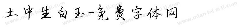 土中生白玉字体转换