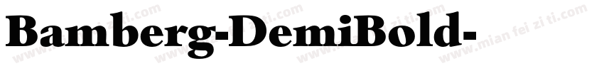 Bamberg-DemiBold字体转换