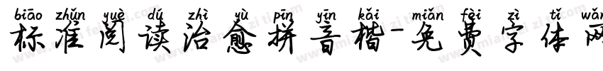 标准阅读治愈拼音楷字体转换