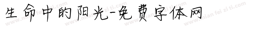 生命中的阳光字体转换