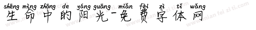 生命中的阳光字体转换