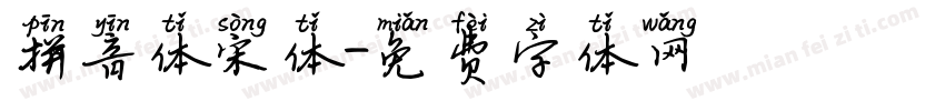 拼音体宋体字体转换