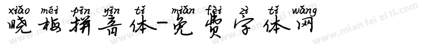 晓梅拼音体字体转换