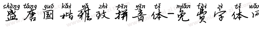 盛唐国楷雅致拼音体字体转换
