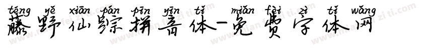 藤野仙踪拼音体字体转换