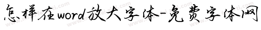 怎样在word放大字体字体转换