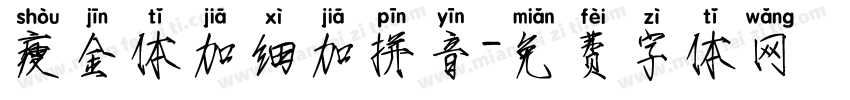 瘦金体加细加拼音字体转换