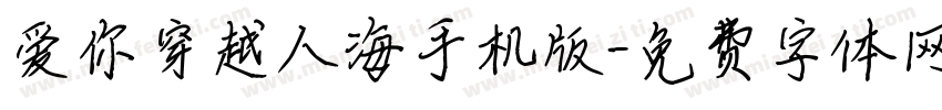 爱你穿越人海手机版字体转换