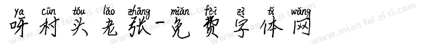 呀村头老张字体转换