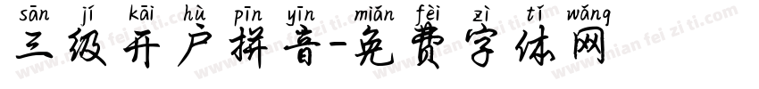 三级开户拼音字体转换