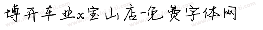 博开车业x宝山店字体转换
