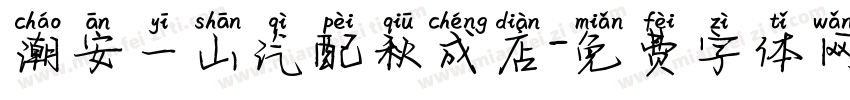 潮安一山汽配秋成店字体转换
