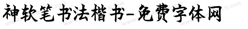 神软笔书法楷书字体转换