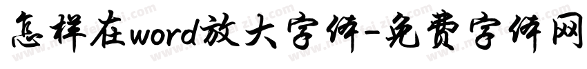怎样在word放大字体字体转换