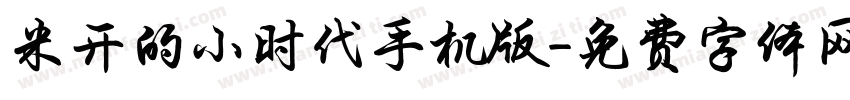米开的小时代手机版字体转换