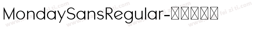 MondaySansRegular字体转换