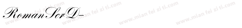 RomanScrD字体转换