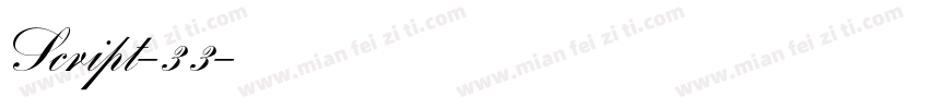 Script-33字体转换