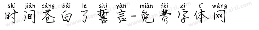 时间苍白了誓言字体转换