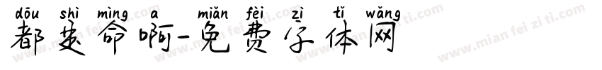 都是命啊字体转换