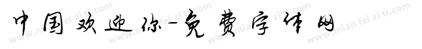 中国欢迎你字体转换