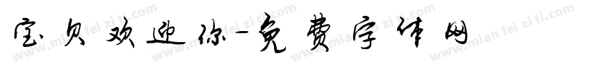 宝贝欢迎你字体转换