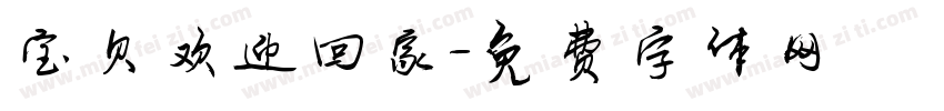 宝贝欢迎回家字体转换