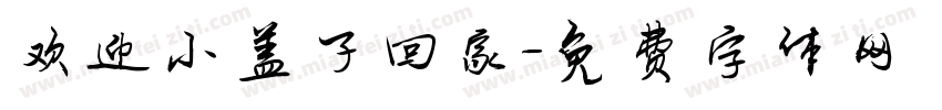 欢迎小盖子回家字体转换