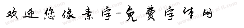 欢迎您像素字字体转换