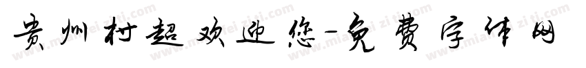 贵州村超欢迎您字体转换