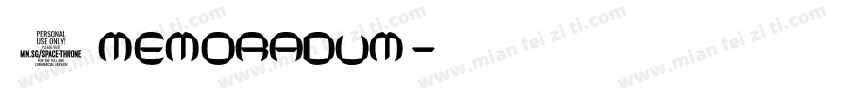 1memoradum字体转换