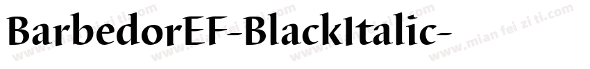BarbedorEF-BlackItalic字体转换