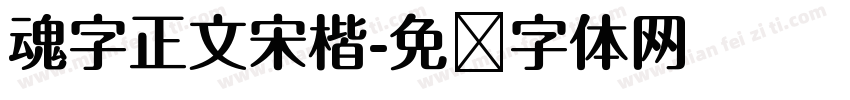 魂字正文宋楷字体转换