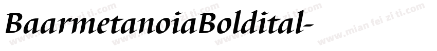 BaarmetanoiaBoldital字体转换