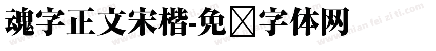 魂字正文宋楷字体转换