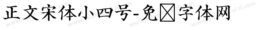 正文宋体小四号字体转换