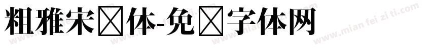 粗雅宋简体字体转换