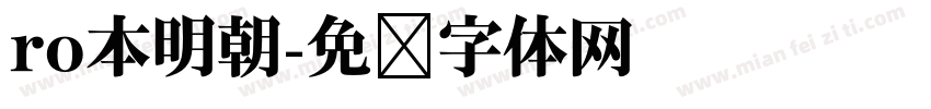 ro本明朝字体转换