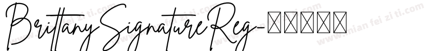 BrittanySignatureReg字体转换