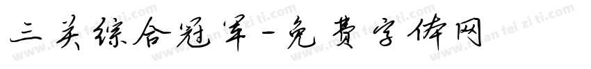 三关综合冠军字体转换