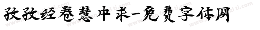 孜孜经卷慧中求字体转换