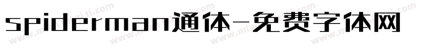 spiderman通体字体转换